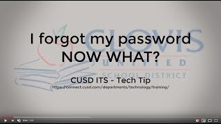 Password Reset - CUSD Staff