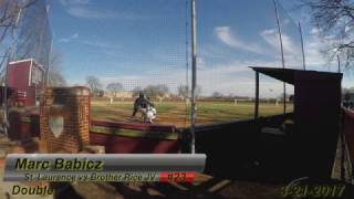 Marc Babicz (St. Laurence) vs Brother Rice JV 3-21-2017 (Double)