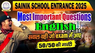 Sainik School English: Most Asked Questions \u0026 Preparation Tips!