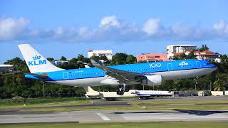 KLM A330 Landing on St Maarten.