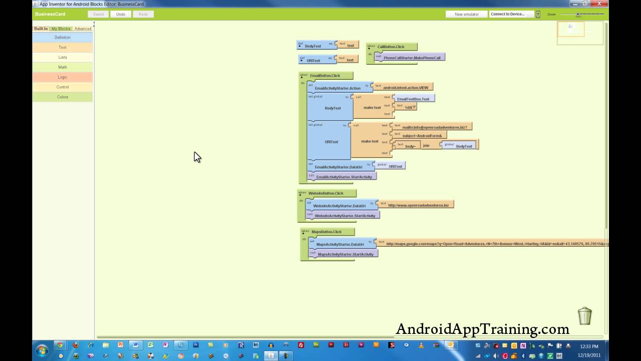 App Inventor Tutorials Clear Screen Procedure Youtube