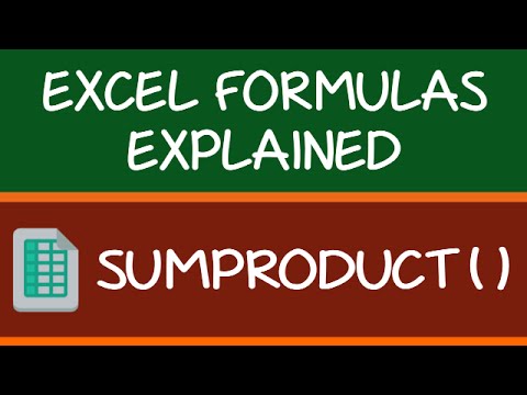SUMPRODUCT Formula in Excel