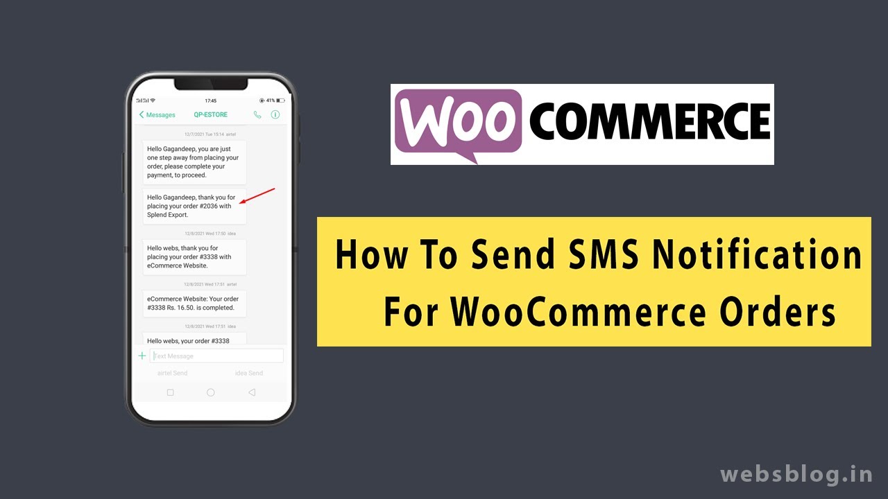 Woocommerce SMS Order Notification | How To Send SMS Notification For ...