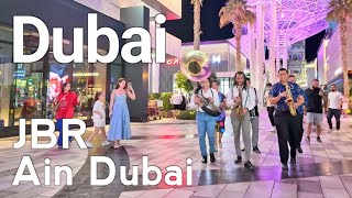 Dubai [4K] Amazing JBR, Ain Dubai Walking Tour 🇦🇪