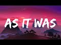 Harry Styles - As It Was (Lyrics)