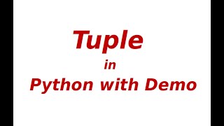 Tuple datatype in Python programming with Demo Explained in Tamil