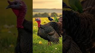 Different Birds are Sitting on Turkey #love #birds