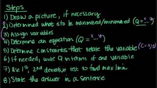 Section 2.5 Optimization Problems