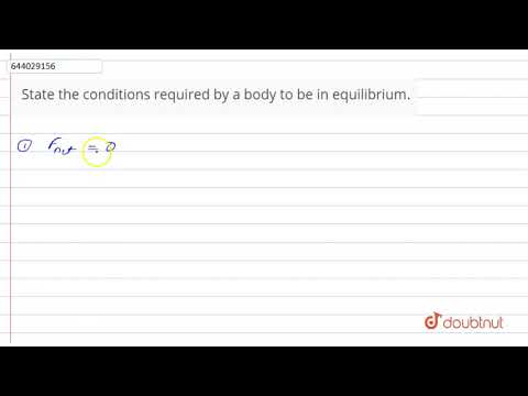 What are the conditions for a body to be in equilibrium?