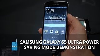 Samsung Galaxy S5 Ultra Power Saving mode demonstration