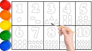 Coloring Page // Let's Learn How to Draw, Paint With Count Numbers for Kids // Ks Art