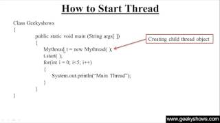 301. How to Start Thread in Java Programming (Hindi)