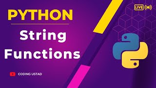String functions | python strings function tutorial in hindi