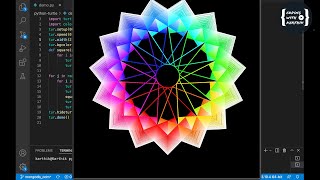 The superb flower design with python turtle | New python turtle graphics | Multi Color #trending