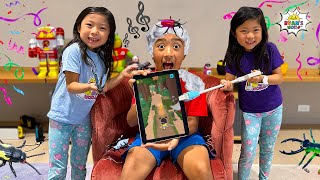 Ryan and his sisters play Tricks on each other challenge!