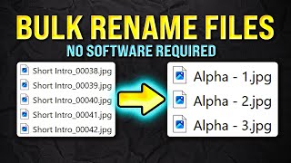 How to Rename Multiple Files in Sequence Without Any Software (EASY METHOD)