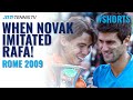 When Novak Djokovic Impersonated Rafael Nadal 🤣 | Rome 2009 #Shorts