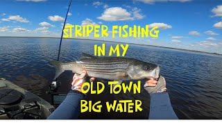 Striper Fishing in NJ on my Old Town Big Water Kayak