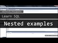 Learn SQL - 10 Nested examples