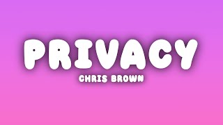 Chris Brown - Privacy (Lyrics)