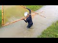 ঠেলা জাল দিয়ে ছোট মাছ ধরা জাল দিয়ে মাছ ধরা traditional small fishing video small fish hunting