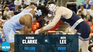 Nick Lee vs. Kizhan Clarke: 2022 NCAA wrestling championship final (141 lb.)