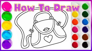 How to draw a bag for kids / learn to draw / easy to draw