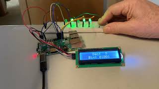Raspberry Pi, LCD1602/IC2 Binary Counter