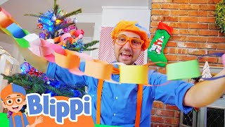 Blippi Decorates A Christmas Tree | Holiday Arts \u0026 Crafts For Children | Educational Videos For Kids