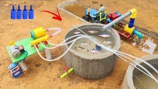 How to make fish farming mini water tank | Air pump machine | Science project