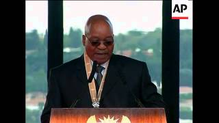 WRAP Zuma sworn in as president, ADDS more of address