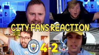 CITY FANS REACTION TO MAN CITY 4-2 CRYSTAL PALACE (HAALAND FIRST EPL HAT-TRICK) | FANS CHANNEL