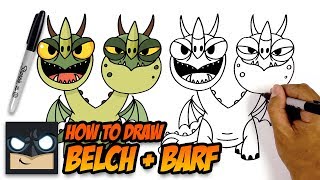 How to Draw Belch and Barf | How to Train your Dragon