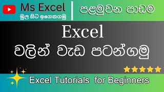 Excel Tutorials  for Beginners in Sinhala :Part 01 -Introduction