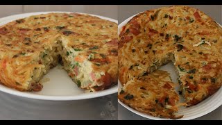 omelette aux spaghetti / spaghetti omelet recipe