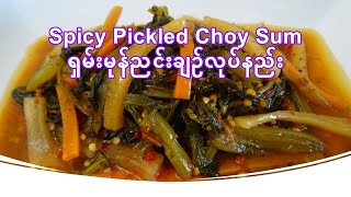 ရှမ်း မုန်ညင်းချဥ်လုပ်နည်း [Eng-Sub] Spicy Pickled Choy Sum