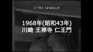 【TBSスパークル】1968年 神奈川 川崎 柿生 星宿山蓮華蔵院王禅寺 仁王門 阿形像 吽形像