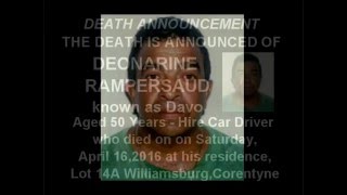 Death Announcement - Deonarine Rampersaud
