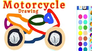 Motorcycle drawing | colourfull | kids Videos | RMS Kids