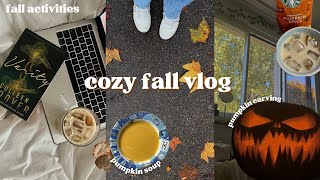 ULTIMATE cozy fall vlog 🎃🍂🍁 | fall activities: carving pumpkins, halloweekend, pumpkin soup etc.