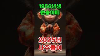 1956년 병신(丙申)년 원숭이띠 2025년 토정비결 사주풀이 신년운세 운세풀이 삼재