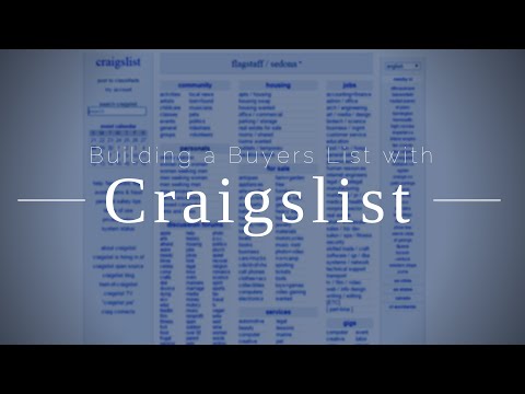 How to Build a Buyers List with Free Craigslist Ads How to Build a Buyers List with Free Craigslist Ads