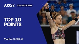 Maria Sakkari | Top 10 Points | Australian Open 2023