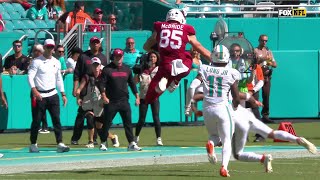 Trey McBride's HUGE hurdle caps TE's 37-yard gain vs. Dolphins