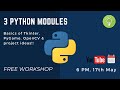 (Workshop) 3 Python Modules | Tkinter, PyGame, OpenCV | Experience Tathastu