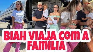 Biah Rodrigues surge coladinha a família durante viagem para São Paulo: ''Chegamos!''