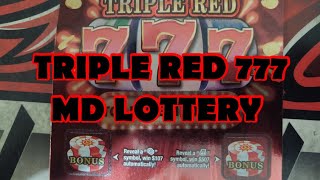 NEW TICKET TRIPLE RED 777 👀 MARYLAND LOTTERY 👻 #subscribe #scratch #money