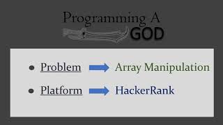 Array Manipulation | HackerRank | Competitive Programming