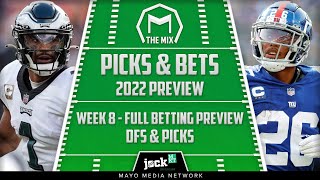 NFL Week 8 DFS Picks + Bets | 2022 Week 8 Picks, Values | Jock MKT Picks