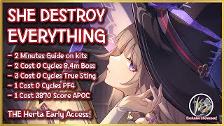 THE HERTA DESTROY EVERYTHING | 2 Cost 0 Cycles 8.4m HP boss | 1 Cost 0C PF \u0026 APOC | HSR Early Access